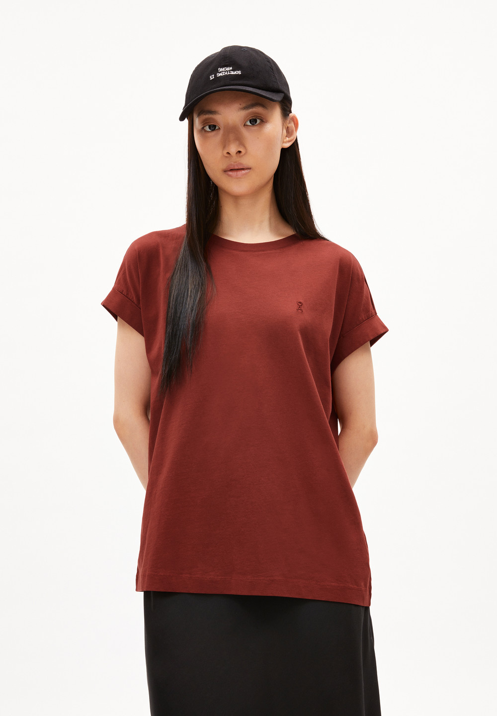 ARMEDANGELS IDAARA T-Shirt Loose Fit made of Organic Cotton Dunkel | BKNT-13506