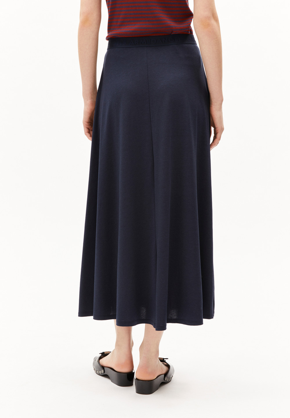 ARMEDANGELS ILENIAA LARAA Jersey Skirt Loose Fit made of TENCEL™ Lyocell Mix Night Sky | POFC-42905