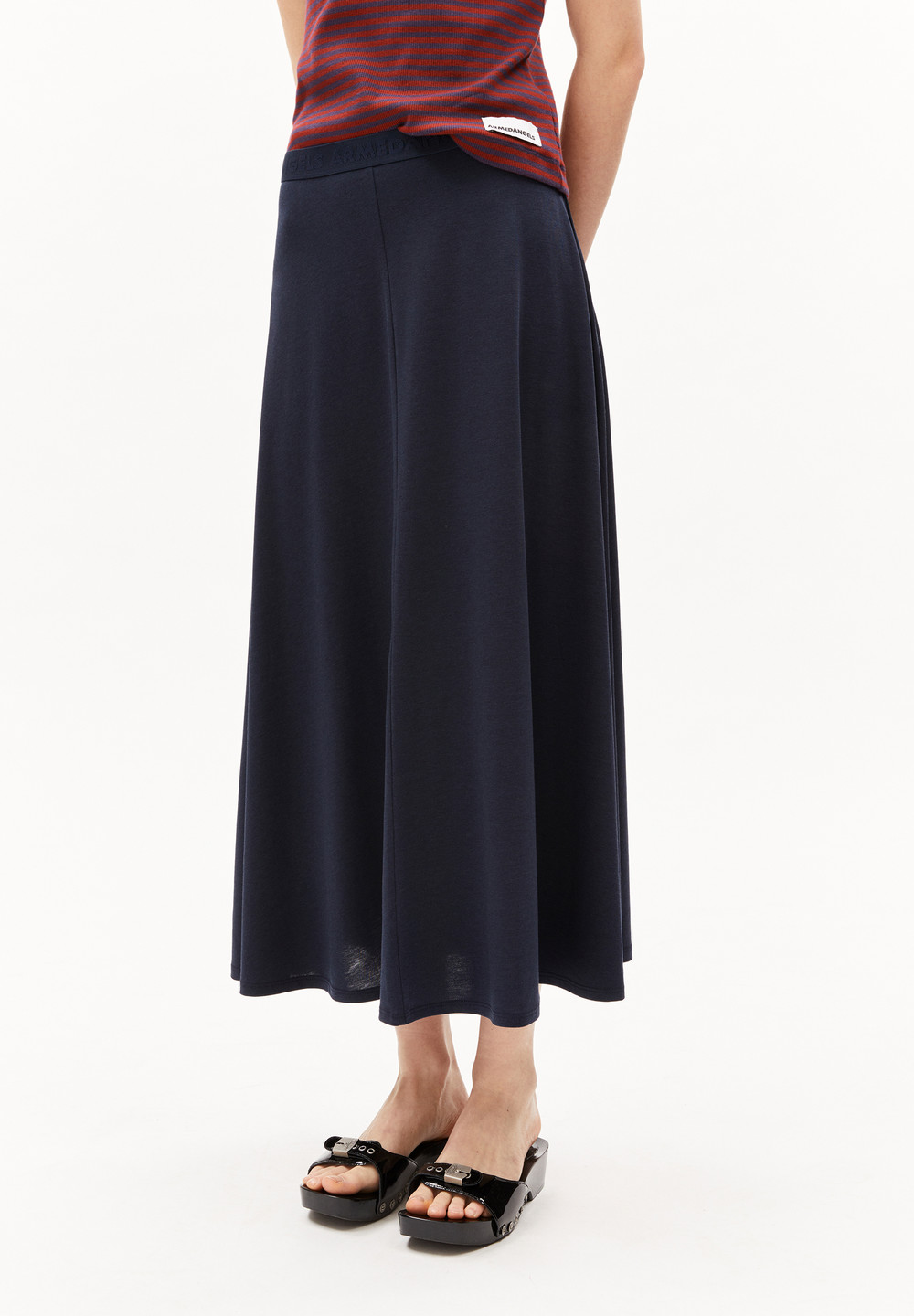 ARMEDANGELS ILENIAA LARAA Jersey Skirt Loose Fit made of TENCEL™ Lyocell Mix Night Sky | POFC-42905