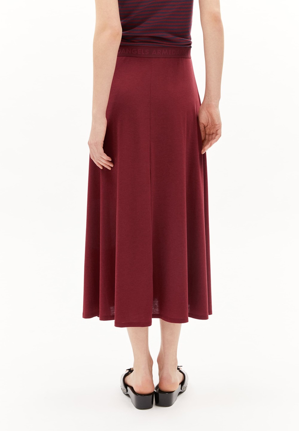 ARMEDANGELS ILENIAA LARAA Jersey Skirt Loose Fit made of TENCEL™ Lyocell Mix Dunkel | PBLD-78153