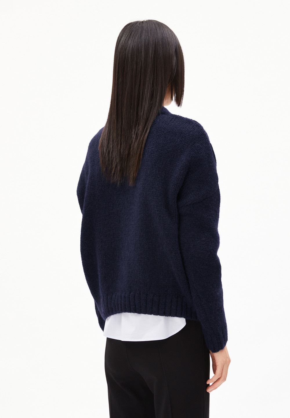 ARMEDANGELS INARAA PUIJPU Sweater Oversized Fit made of Alpaca Wool Mix Night Sky | WFAY-14865