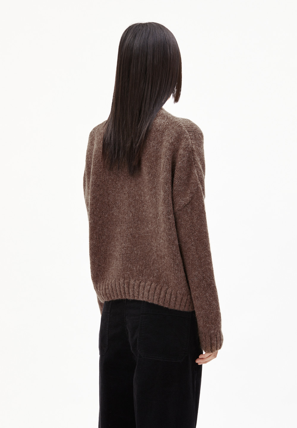 ARMEDANGELS INARAA PUIJPU Sweater Oversized Fit made of Alpaca Wool Mix Tiefesbraun | CISR-96205