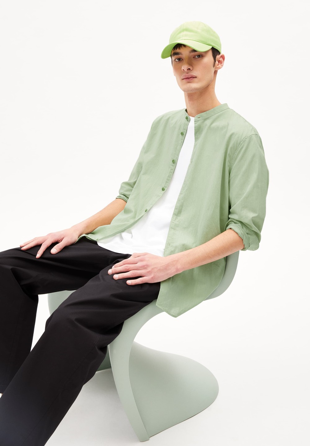 ARMEDANGELS JAACKO Shirt made of Organic Cotton Grün | QEYD-76192