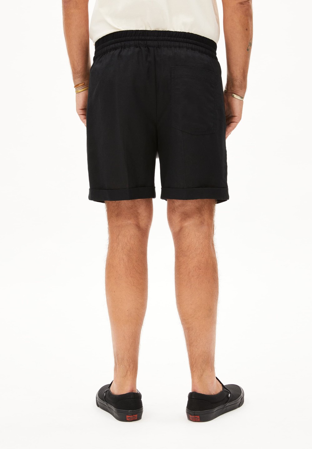 ARMEDANGELS JAACQUE LINO Shorts made of Linen-Mix Schwarz | ERGH-46173