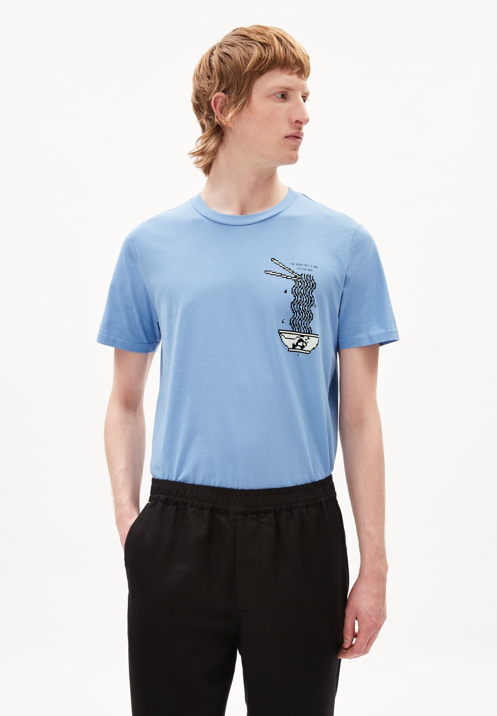 ARMEDANGELS JAAMES FISH SOUP T-Shirt Regular Fit made of Organic Cotton Blau | SHGN-78914