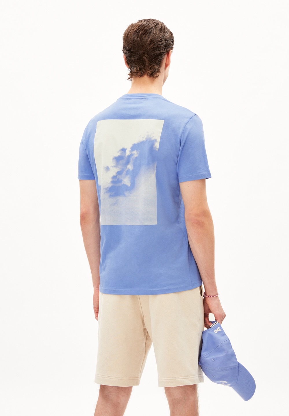 ARMEDANGELS JAAMES SUMMER CLOUD T-Shirt Regular Fit made of Organic Cotton Blau | UABH-32719