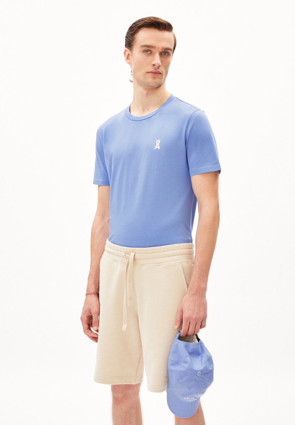 ARMEDANGELS JAAMES SUMMER CLOUD T-Shirt Regular Fit made of Organic Cotton Blau | UABH-32719