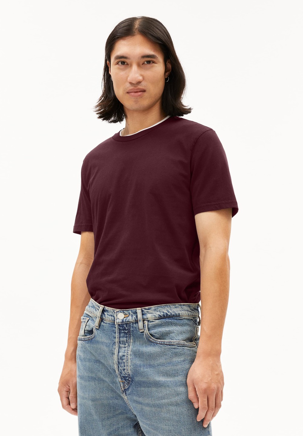 ARMEDANGELS JAAMES T-Shirt Regular Fit made of Organic Cotton Cranberry Juice | VJTD-20657