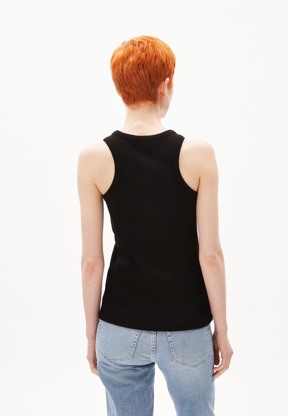 ARMEDANGELS KANITAA Rib-Top Slim Fit made of Organic Cotton Mix Schwarz | VNSF-73259