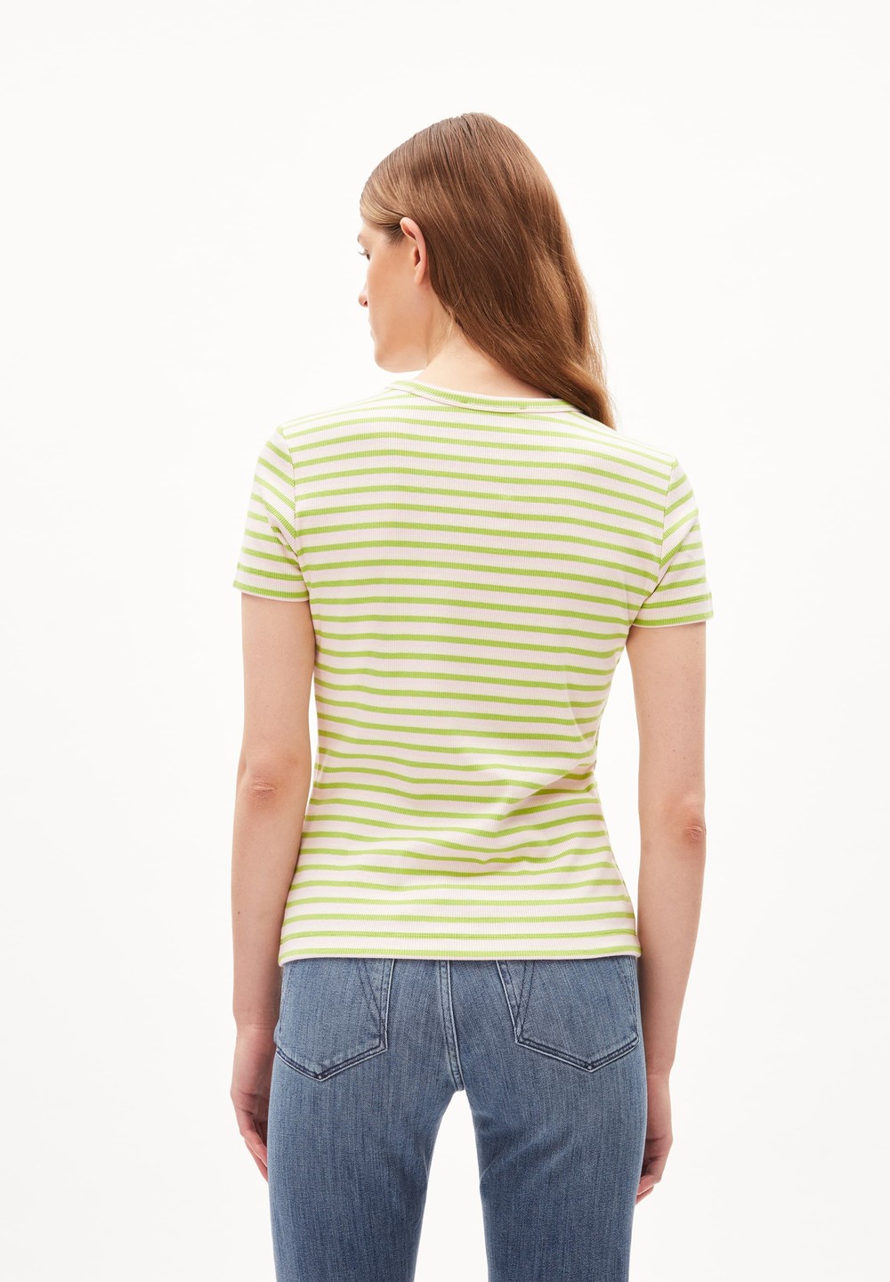 ARMEDANGELS KARDAA STRIPES Rib-T-Shirt Regular Fit made of Organic Cotton Mix Hell | FTZI-01524