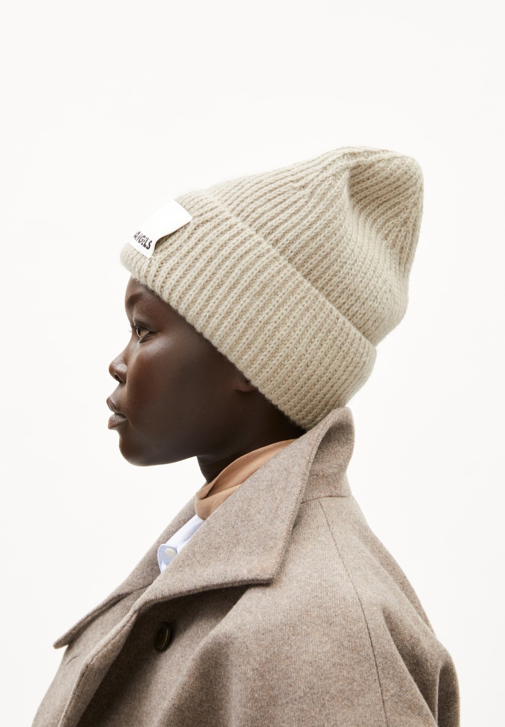 ARMEDANGELS KAYAAS SOFT Beanie made of Merino-Wool Mix Gravel | FEUJ-24507