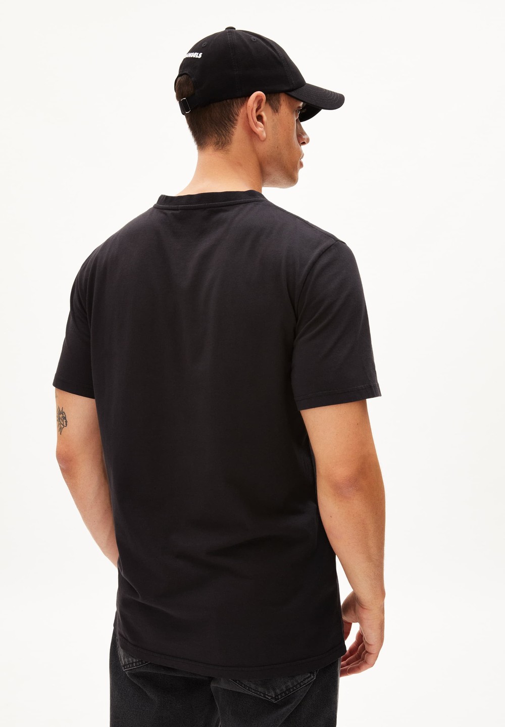 ARMEDANGELS LAARON Heavyweight T-Shirt Relaxed Fit made of Organic Cotton Schwarz | KODV-69385