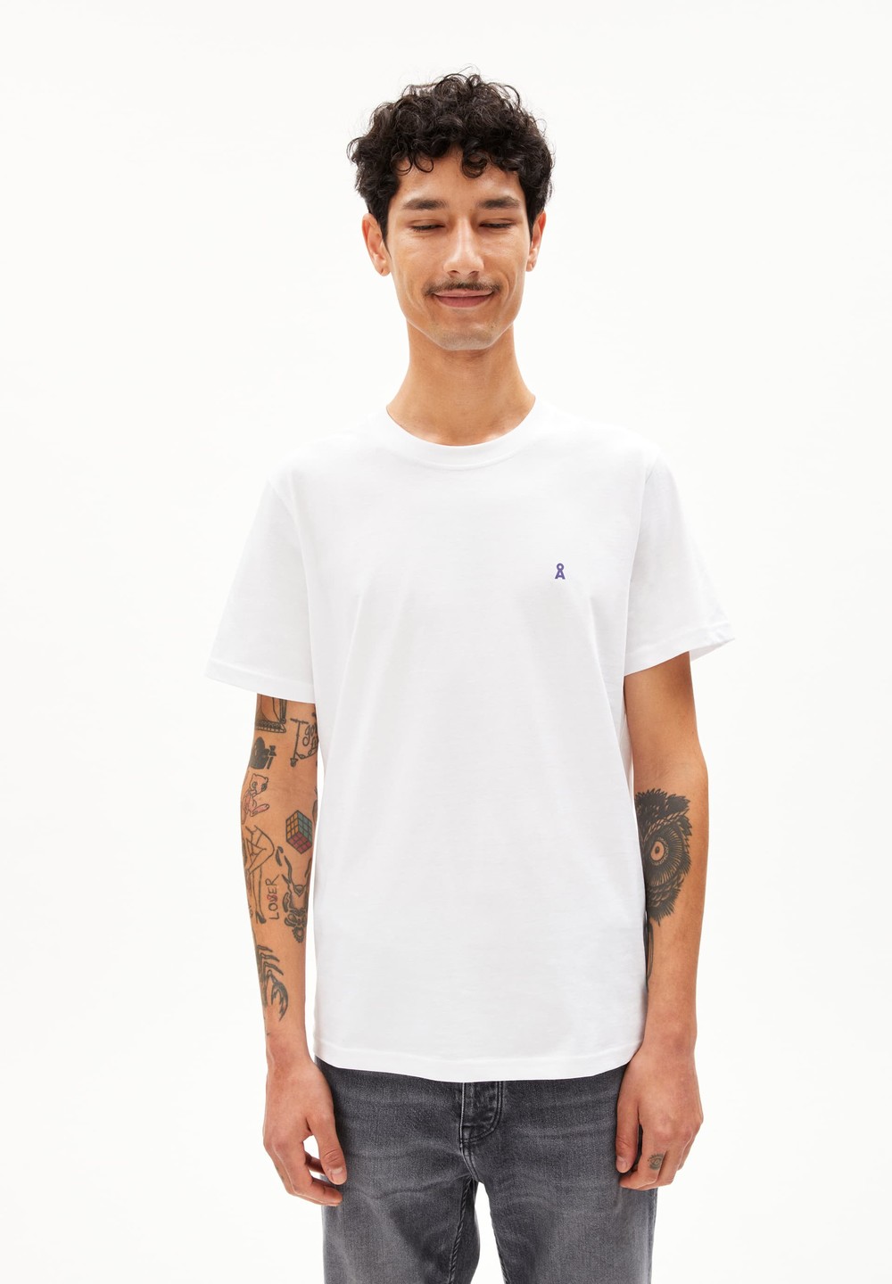 ARMEDANGELS LAARON Heavyweight T-Shirt Relaxed Fit made of Organic Cotton Weiß | XVZT-85142