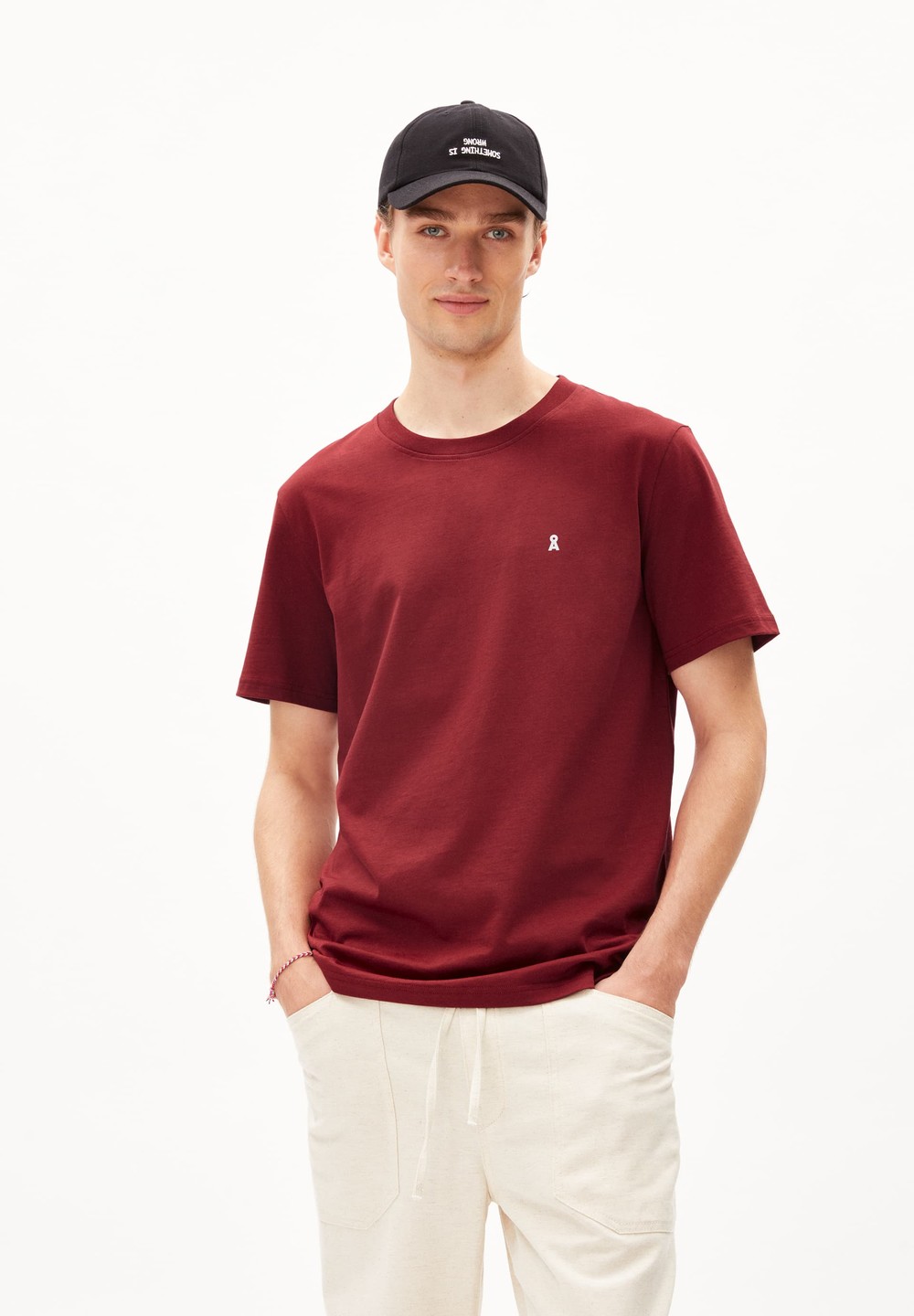 ARMEDANGELS LAARON Heavyweight T-Shirt Relaxed Fit made of Organic Cotton Dunkel | LNAB-28367