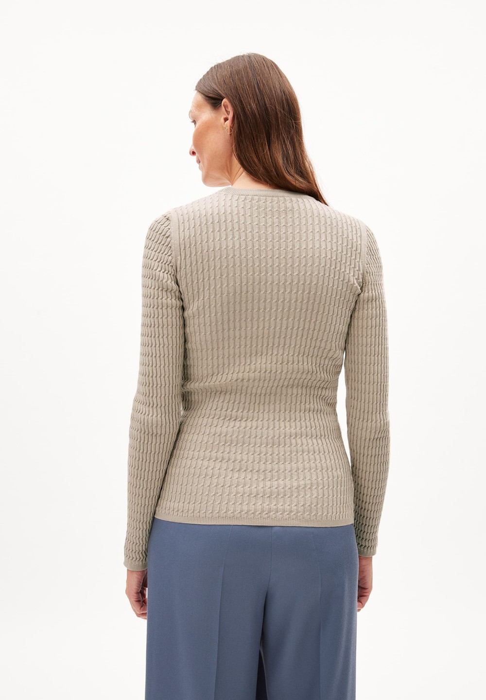 ARMEDANGELS LELIAAS Sweater Slim Fit made of Organic Cotton Sand Stone | ZBLE-57390