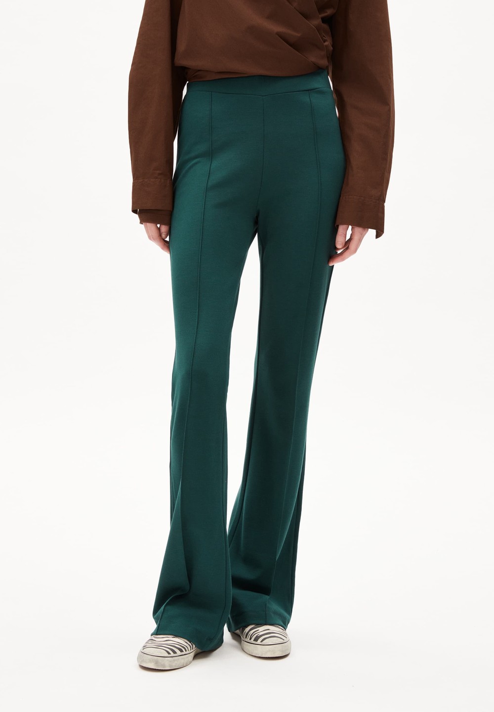 ARMEDANGELS LEYLAARI Jersey Pants made of LENZING™ ECOVERO™ Mix Teal Stone | FXIN-38615