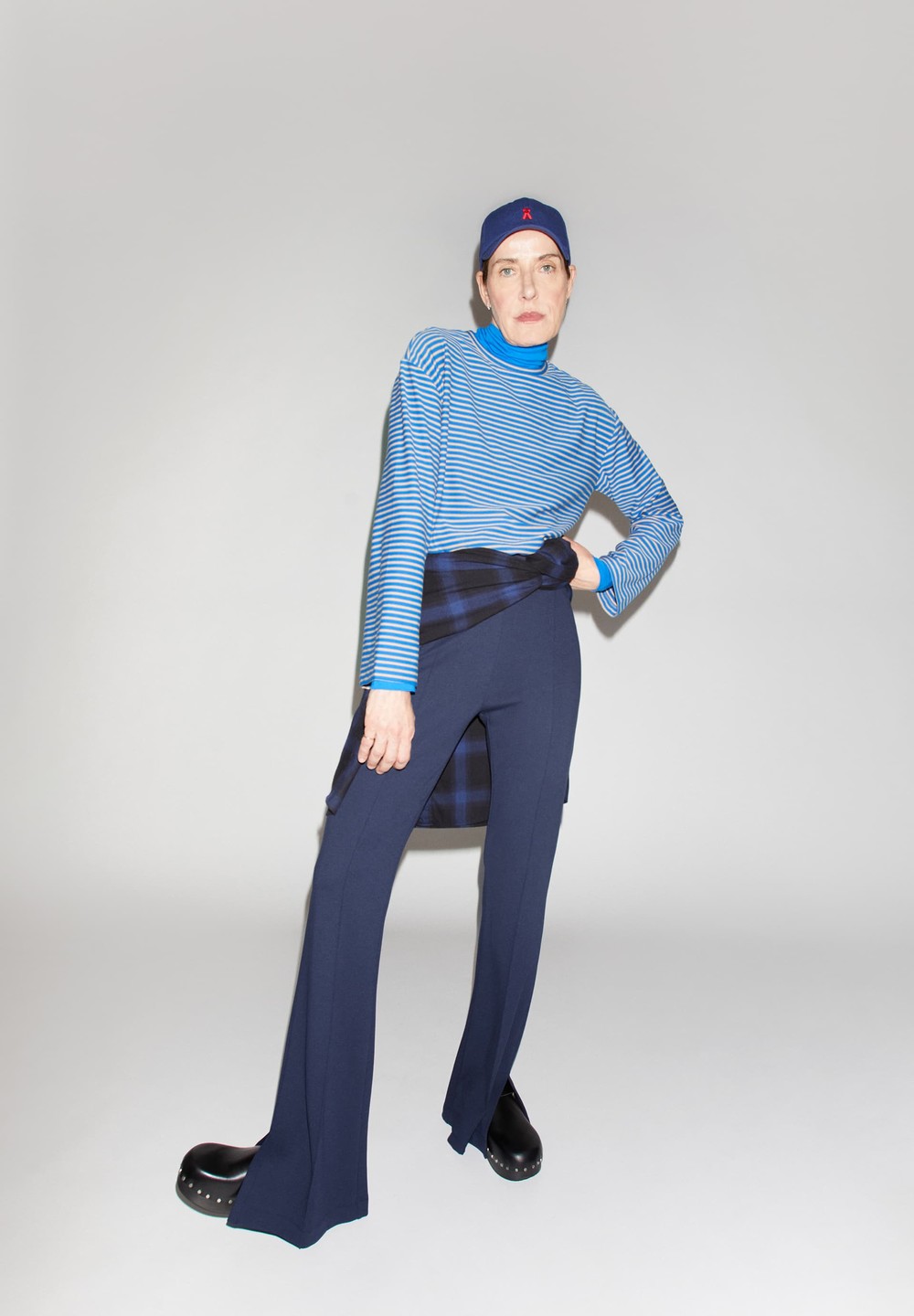 ARMEDANGELS LEYLAARI SLIT HEM Jersey Pants made of LENZING™ ECOVERO™ Viscose Mix Night Sky | UGPK-09127