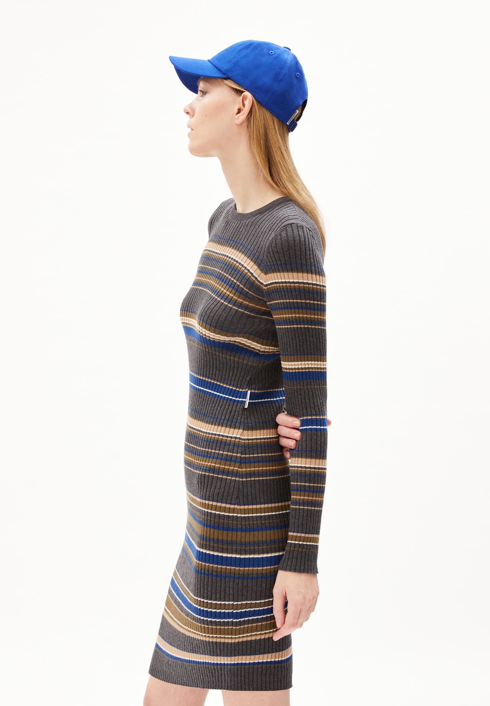 ARMEDANGELS LIAA RN STRIPES Knit Dress Slim Fit made of Organic Cotton Indigo | RLKO-90318