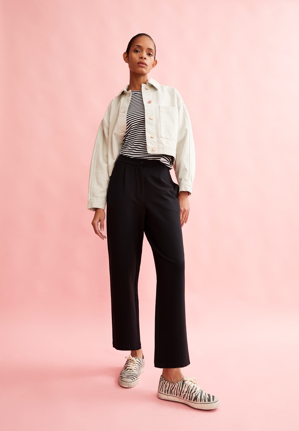 ARMEDANGELS LINAA LOU Jersey Pants made of Organic Cotton Mix Schwarz | FWIM-61392