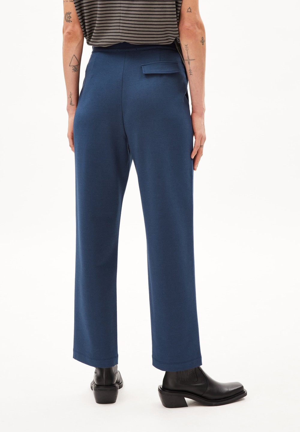 ARMEDANGELS LINAA LOU Jersey Pants made of Organic Cotton Mix Tiefesblau | TRXJ-36725