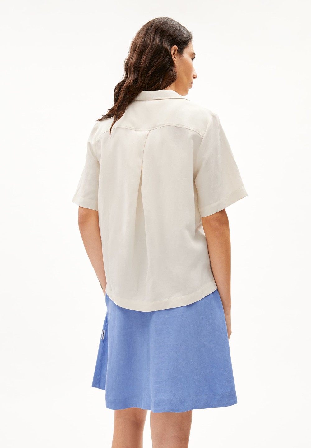 ARMEDANGELS MAAITE LINO Blouse Relaxed Fit made of Linen-Mix Oatmilk | JKEI-84250