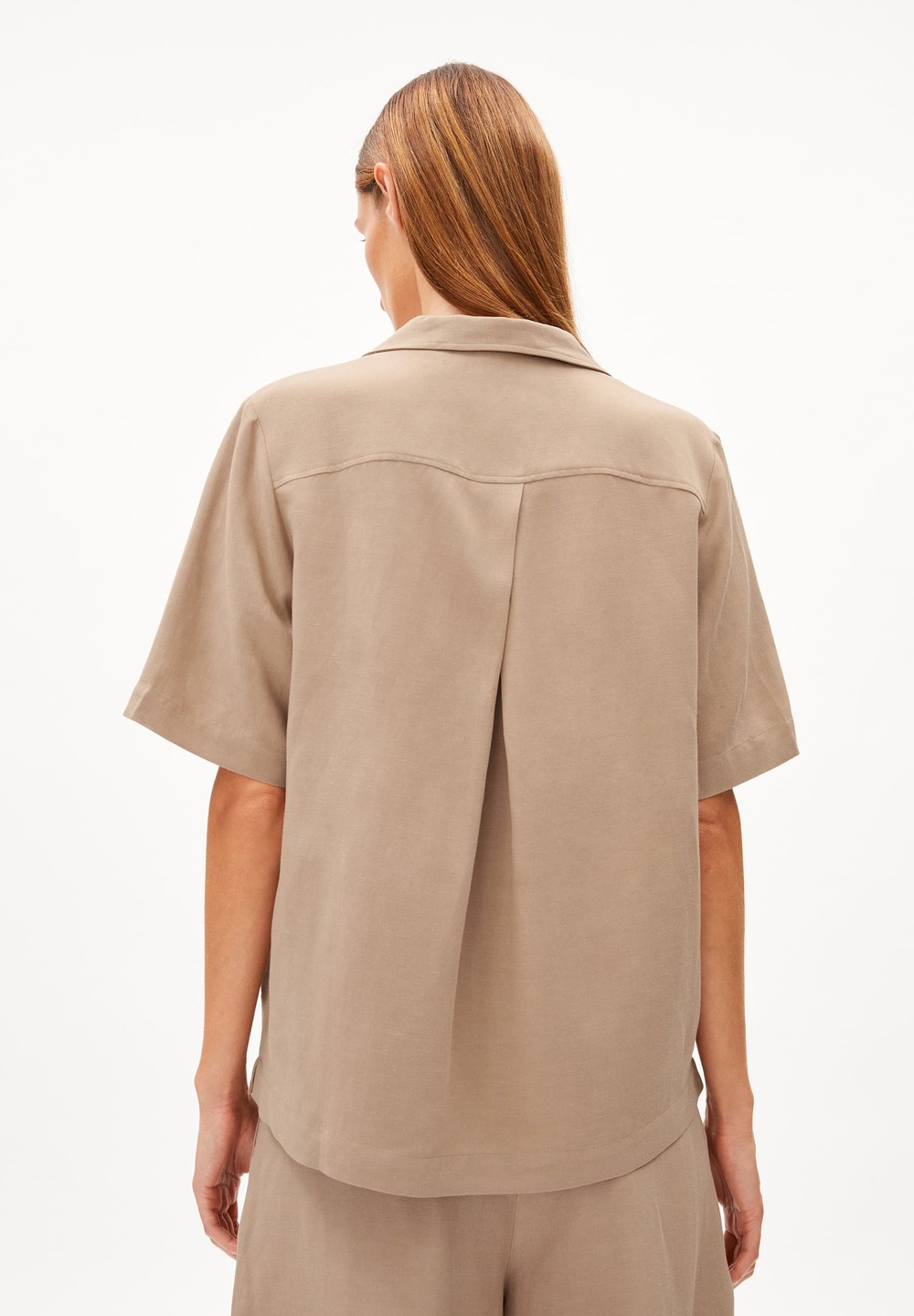 ARMEDANGELS MAAITE LINO Blouse Relaxed Fit made of Linen-Mix Cinnamon Dust | ALUO-61987