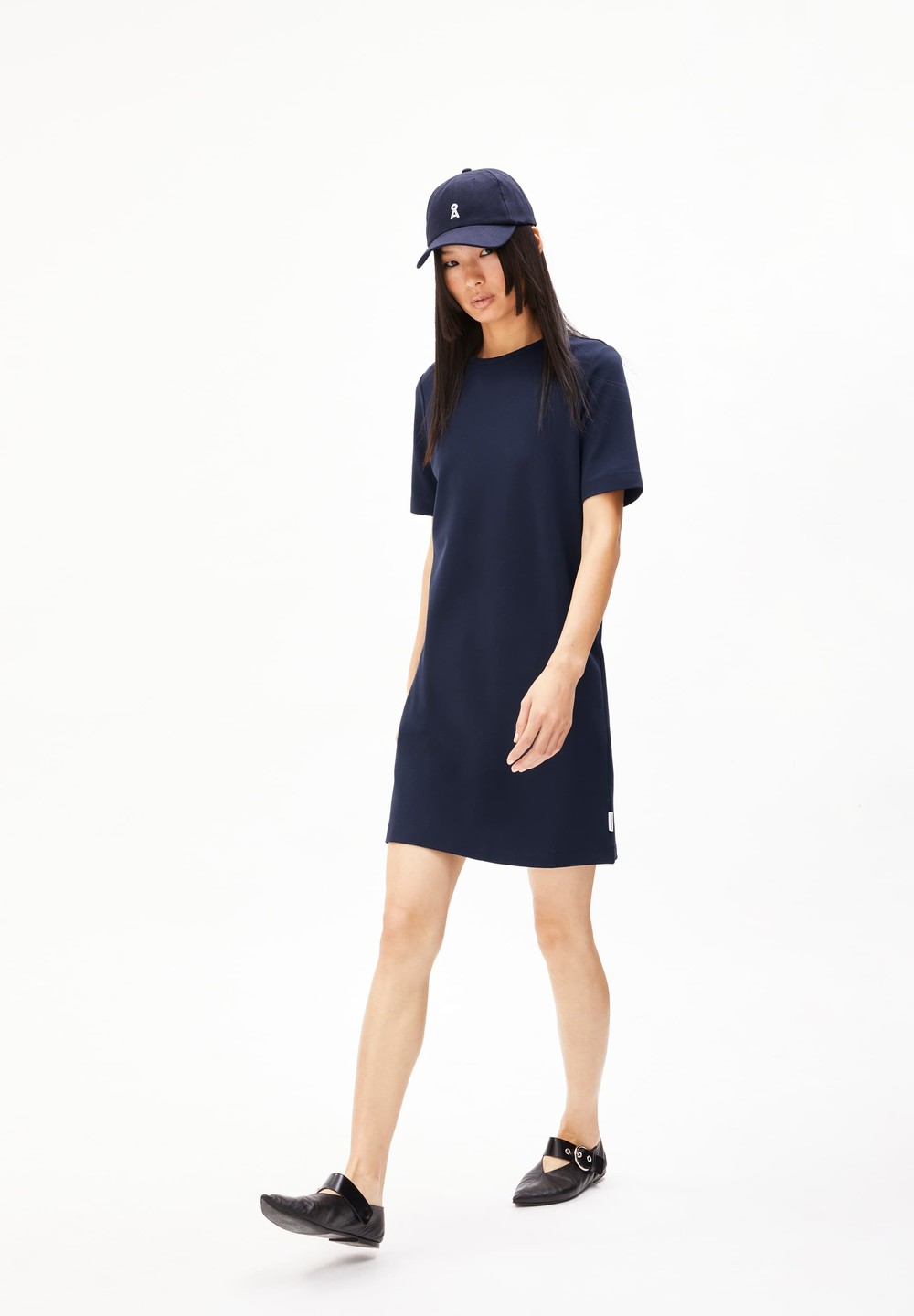 ARMEDANGELS MAARILIANA Jersey Dress Regular Fit made of LENZING™ ECOVERO™ Viscose Mix Night Sky | ONDB-73492