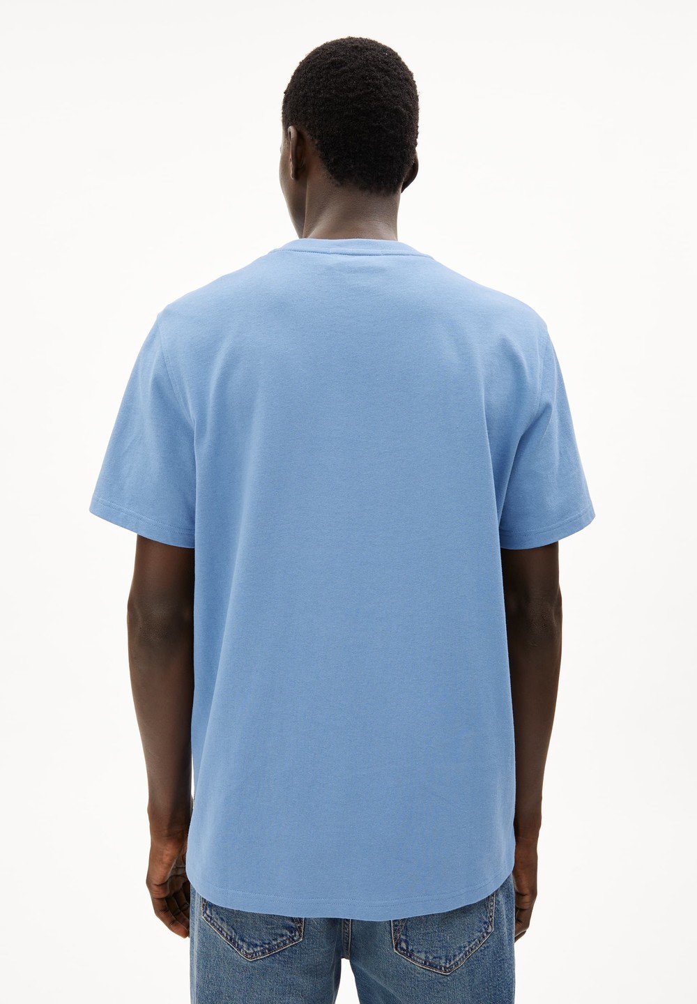 ARMEDANGELS MAARKOS Heavyweight T-Shirt Relaxed Fit made of Organic Cotton Mix Blau | KEFI-67291