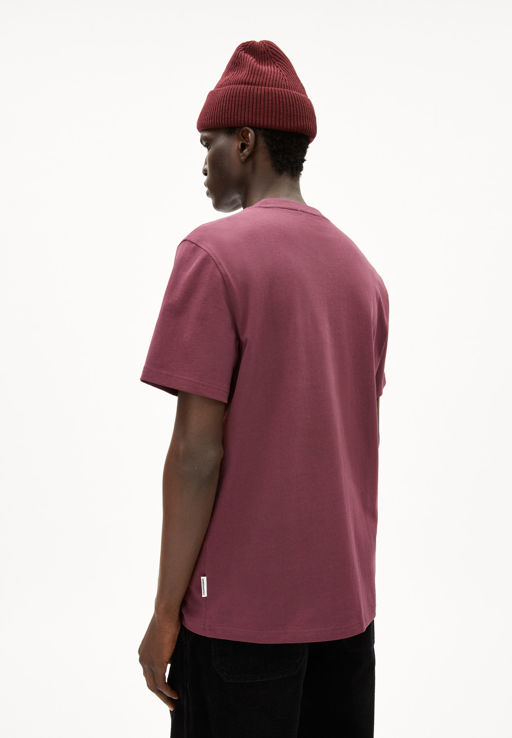 ARMEDANGELS MAARKOS Heavyweight T-Shirt Relaxed Fit made of Organic Cotton Mix Cranberry Juice | MRQY-04185