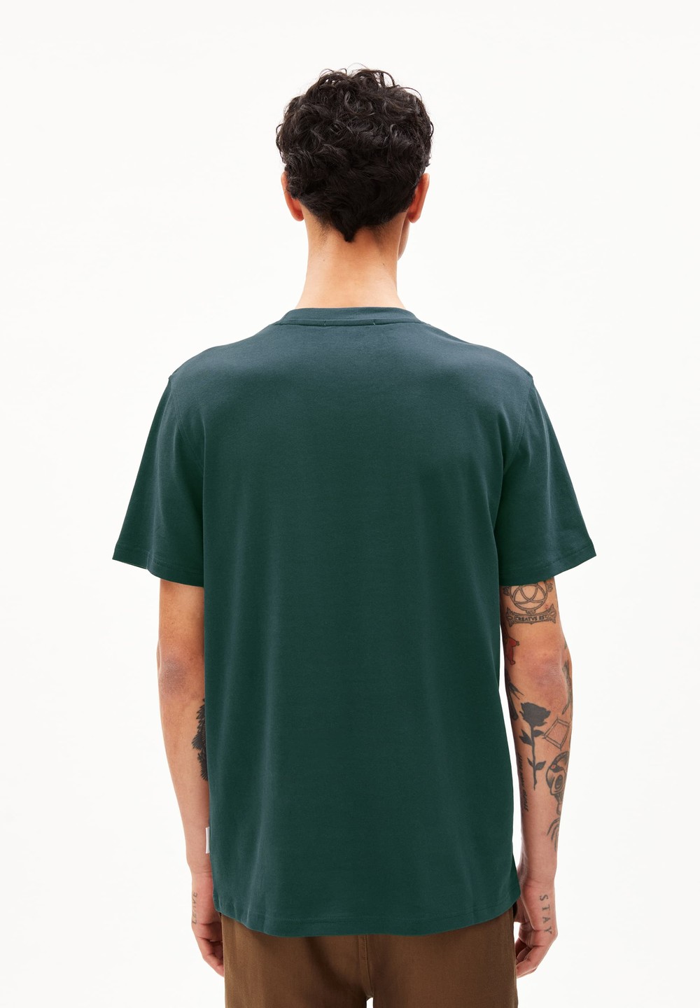 ARMEDANGELS MAARKOS Heavyweight T-Shirt Relaxed Fit made of Organic Cotton Mix Tiefes | UXIT-97562