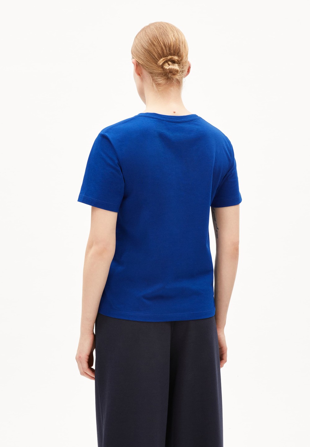 ARMEDANGELS MAARLARA NESTLING T-Shirt Relaxed Fit made of Organic Cotton Blau | YRDB-80652