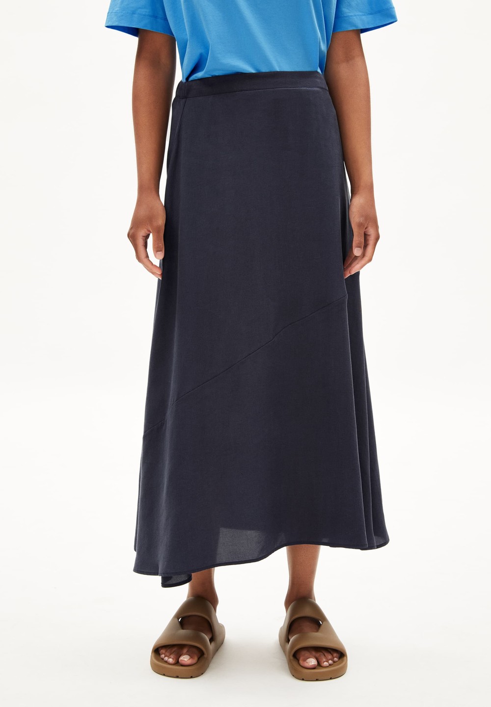 ARMEDANGELS MAGAALI Woven Skirt Regular Fit made of TENCEL™ Lyocell Night Sky | JXVE-40829