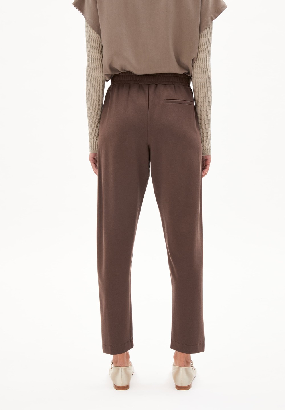 ARMEDANGELS MAGDAALENA Jersey Pants made of LENZING™ ECOVERO™ Mix Warm Slate | AJKM-19504