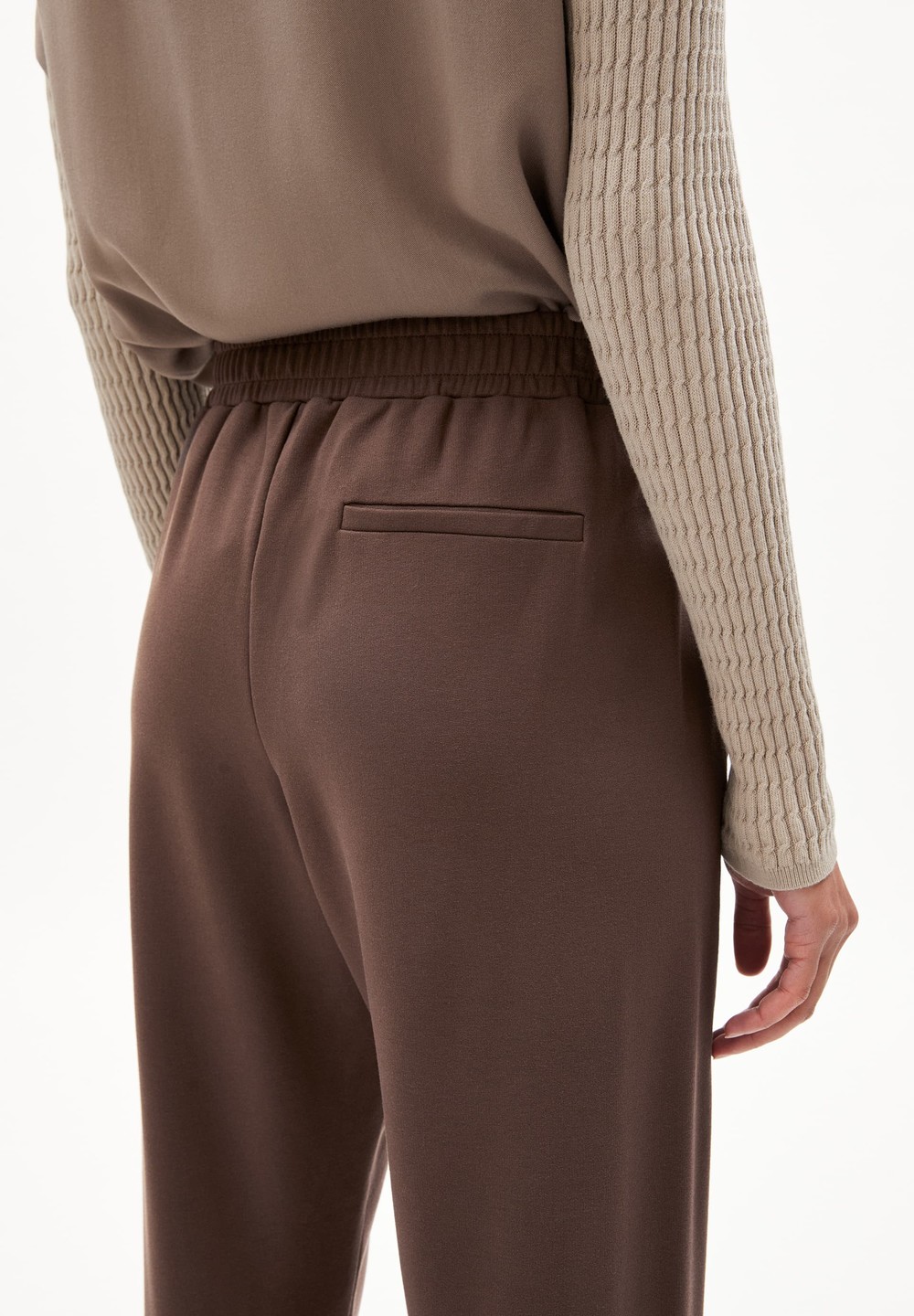 ARMEDANGELS MAGDAALENA Jersey Pants made of LENZING™ ECOVERO™ Mix Warm Slate | AJKM-19504