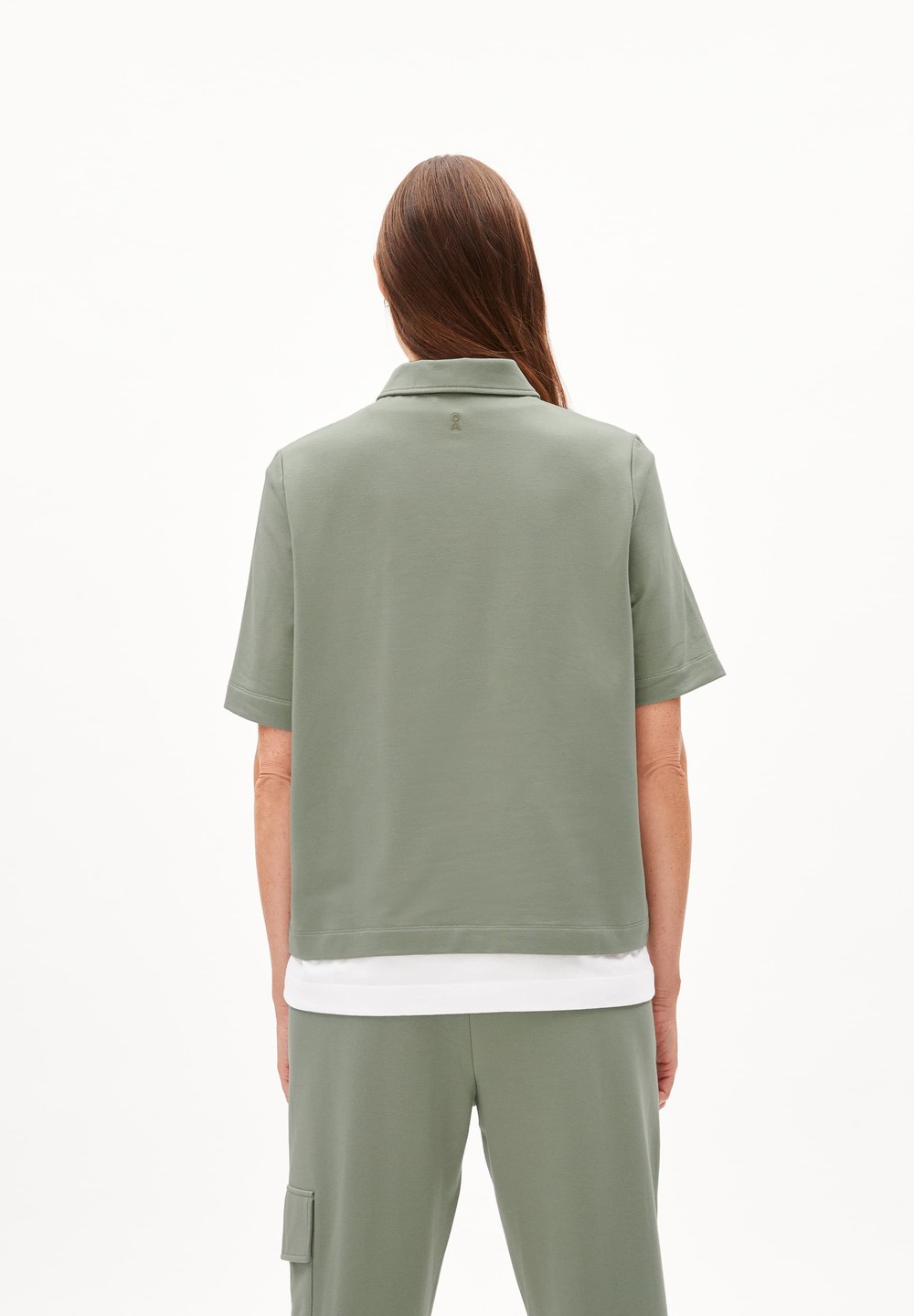 ARMEDANGELS MARIAA GUADALUPE T-Shirt Loose Fit made of Organic Cotton Mix Grau Grün | NXOP-52740