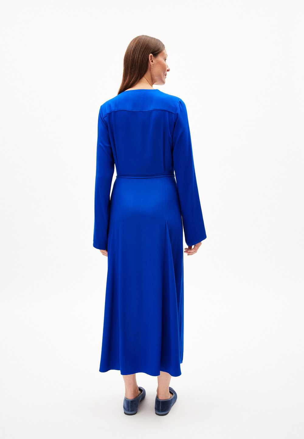 ARMEDANGELS MARIOLAANA Woven Dress Regular Fit made of LENZING™ ECOVERO™ Viscose Blau | TYSI-89413