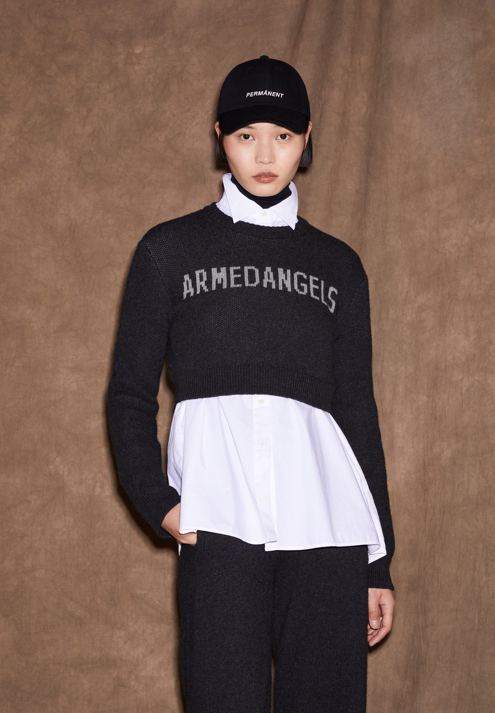 ARMEDANGELS MEJAA Sweater Slim Fit made of Organic Wool Mix Steel Melange | MUGF-85129