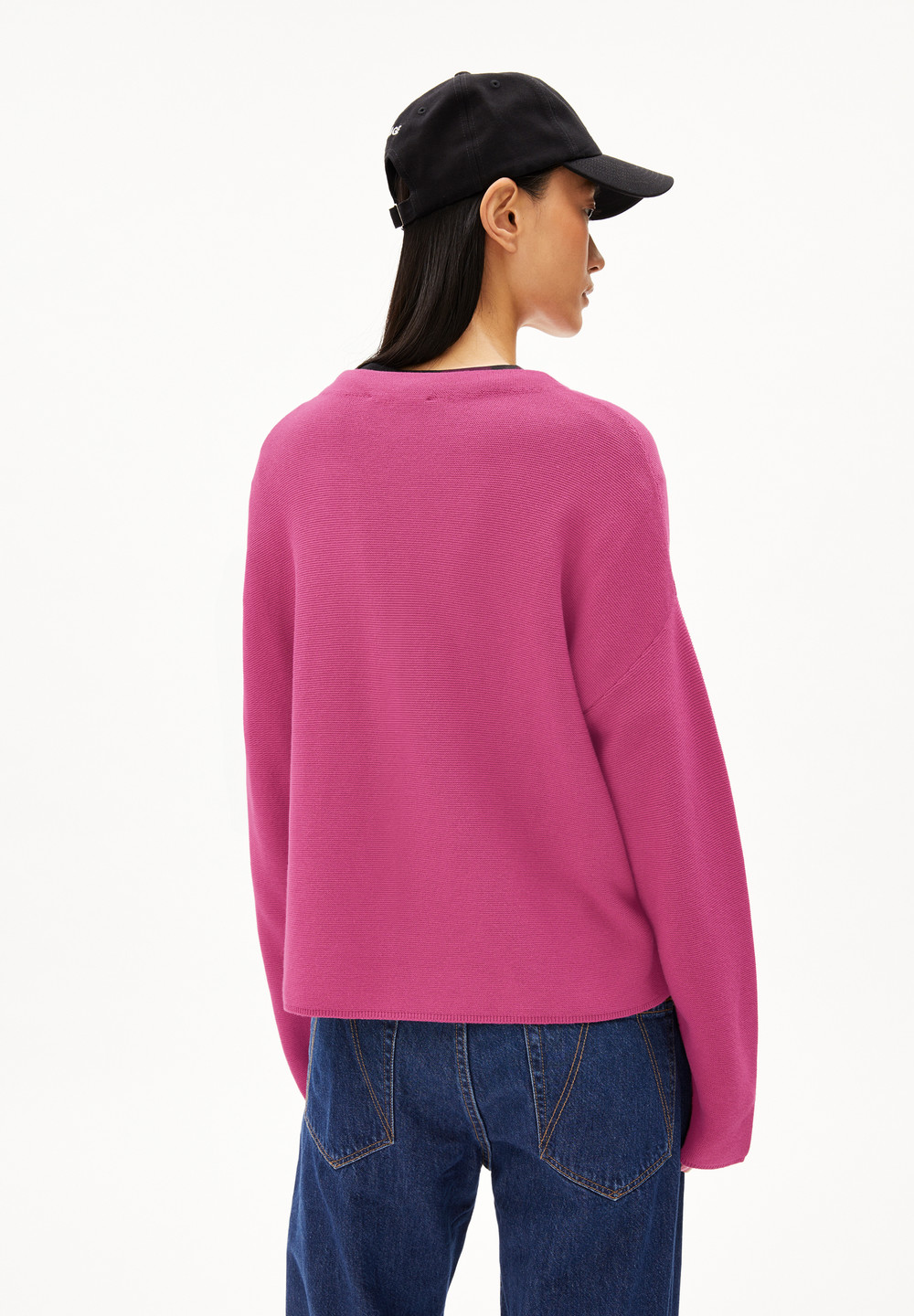 ARMEDANGELS MERINAA LINKS LINKS Sweater Loose Fit made of Organic Cotton Crushed Berry | HQCP-34908