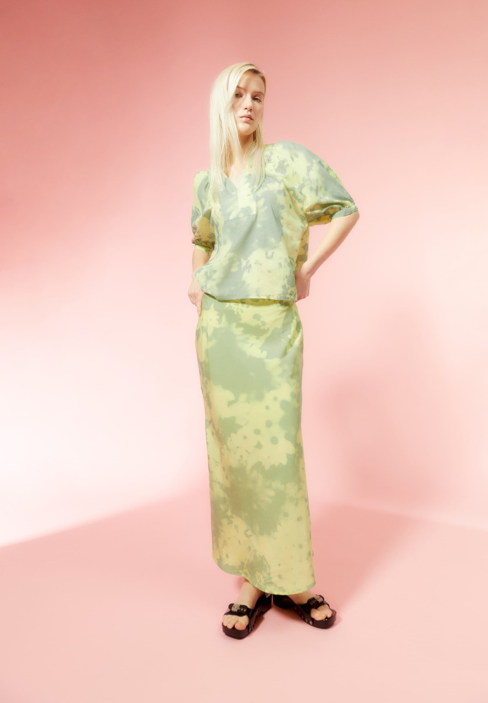 ARMEDANGELS MILAJAANA BLOMMAA Woven Skirt Regular Fit made of TENCEL™ Lyocell Mix Hell | FRVP-91052