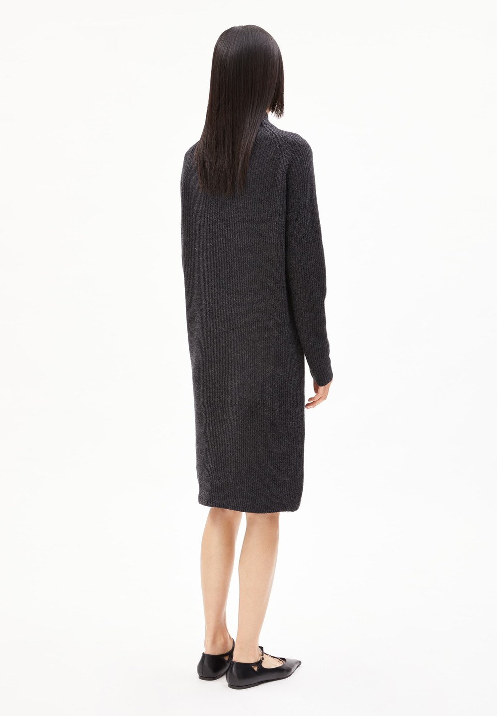 ARMEDANGELS MILLAANA Knit Dress Relaxed Fit made of Organic Wool Mix Steel Melange | FAHN-57283