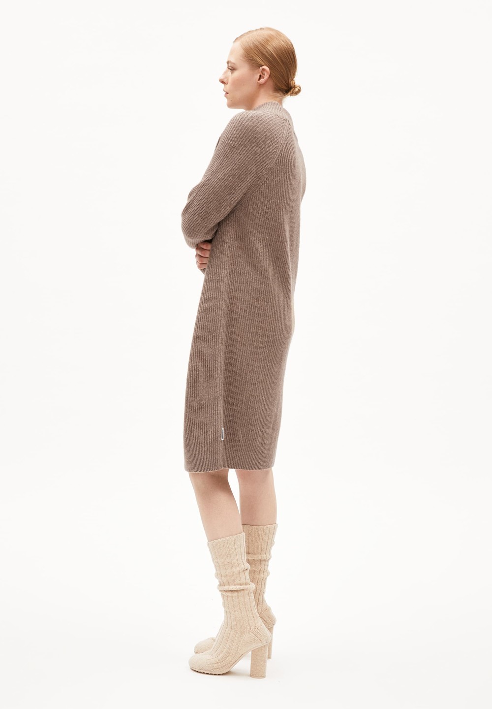 ARMEDANGELS MILLAANA Knit Dress Relaxed Fit made of Organic Wool Mix Cinnamon Dust Melange | OGHC-35072