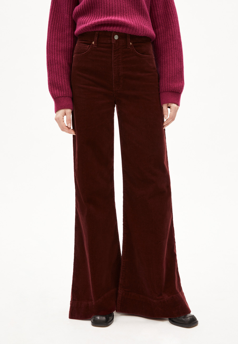 ARMEDANGELS MURLIAA CORDUROY Woven Pants made of Organic Cotton Mix Cranberry Juice | RFQH-27034