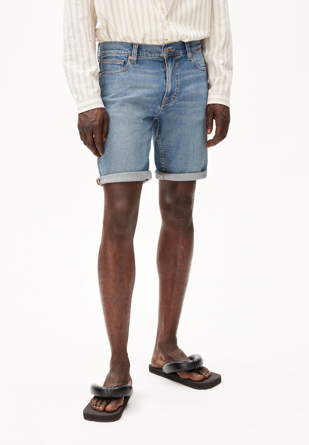 ARMEDANGELS NAAILO Denim Shorts made of Organic Cotton Mix Blau | FEXO-69821