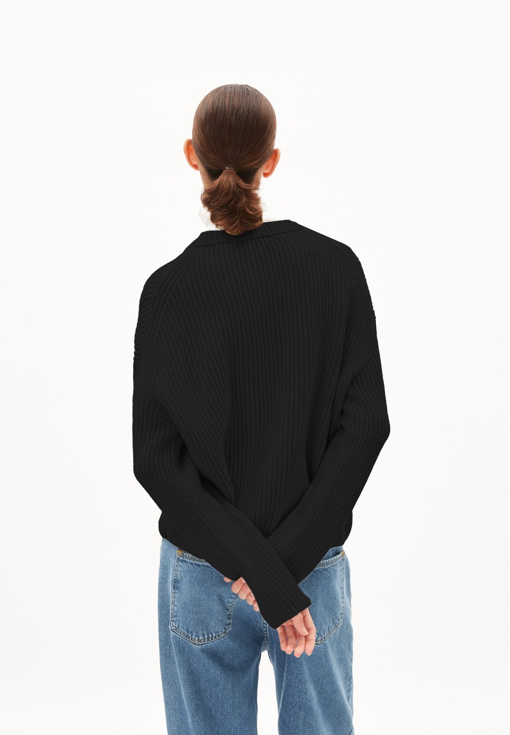 ARMEDANGELS NAARUKO Sweater Loose Fit made of Organic Wool Mix Schwarz | TVHC-73514