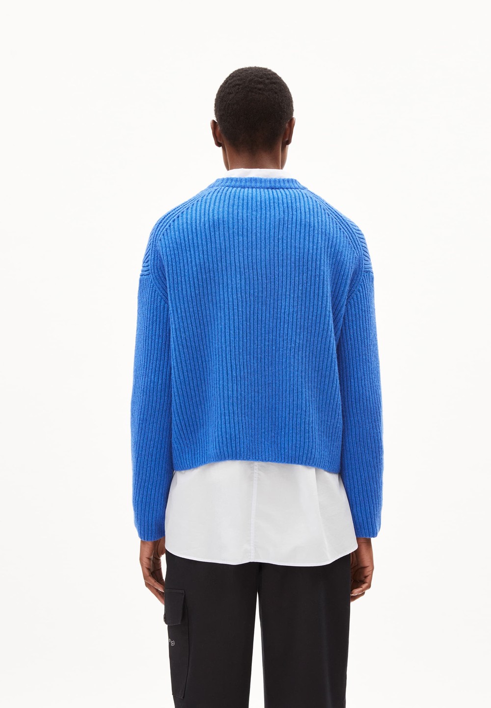 ARMEDANGELS NAARUKO Sweater Loose Fit made of Organic Wool Mix Blau | TLCS-14273