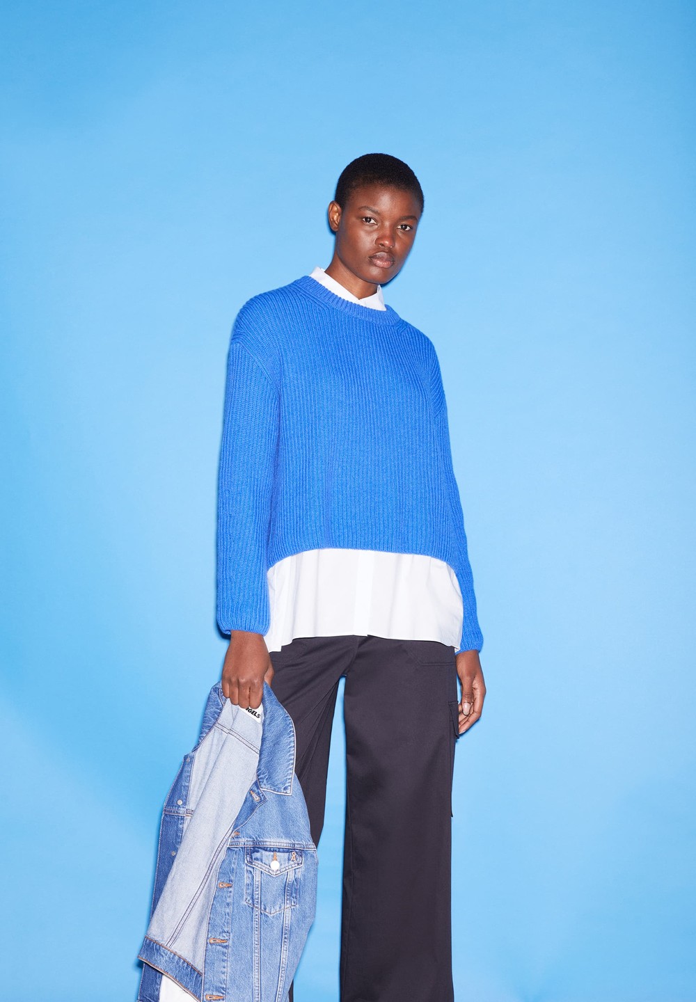 ARMEDANGELS NAARUKO Sweater Loose Fit made of Organic Wool Mix Blau | TLCS-14273