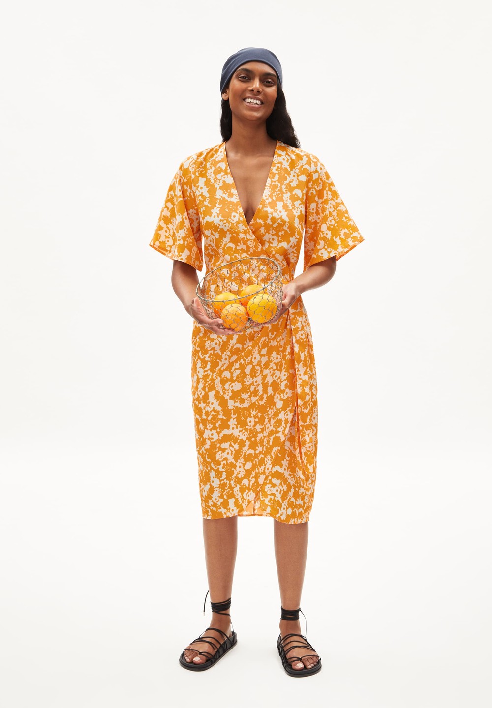 ARMEDANGELS NATAALE MANGORANGE Woven Dress Regular Fit made of TENCEL™ Lyocell Mangorange | NTKS-54389