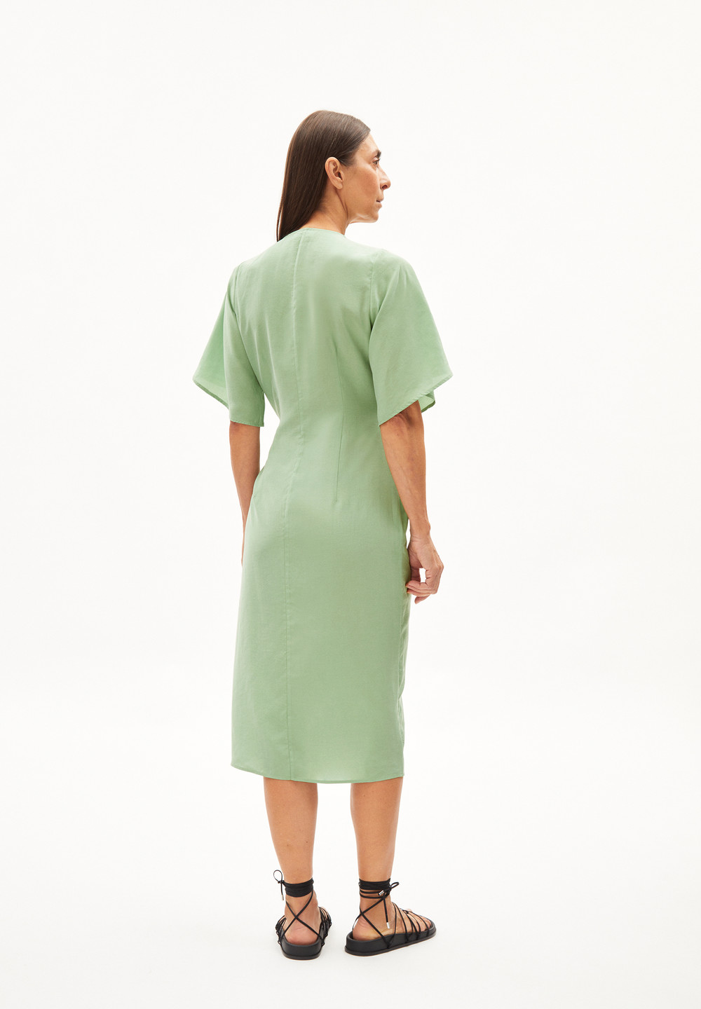 ARMEDANGELS NATAALE Woven Dress Regular Fit made of TENCEL™ Lyocell Grün | AVJS-95042