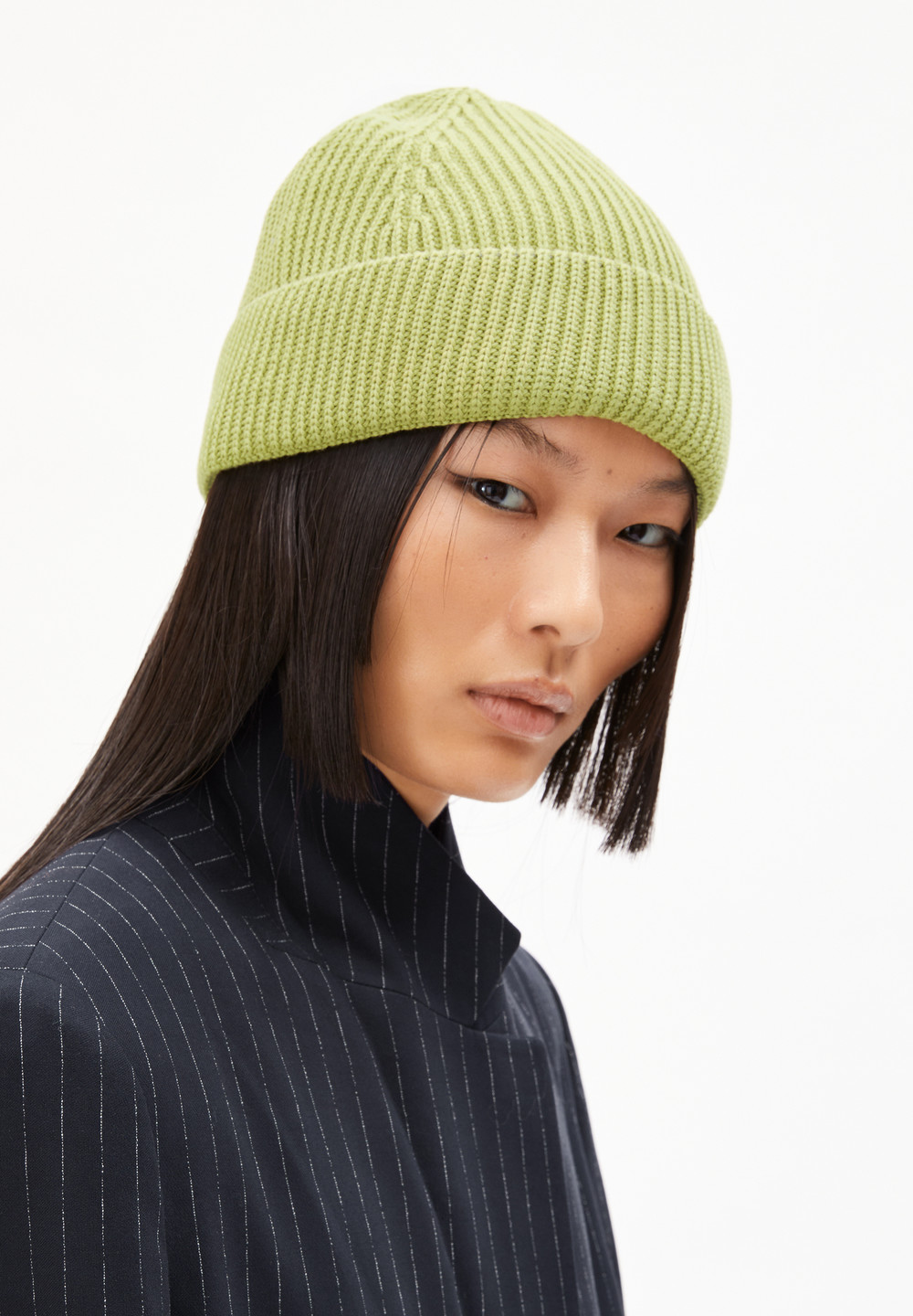 ARMEDANGELS NILDAAO COTTON Beanie made of Organic Cotton New Moss | MGXI-35941