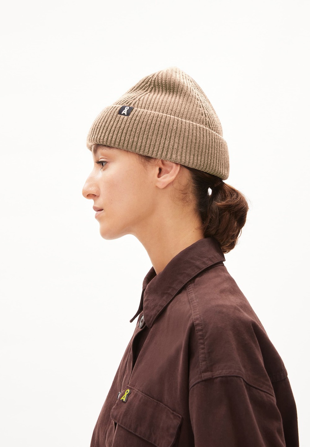 ARMEDANGELS NILDAAO COTTON Beanie made of Organic Cotton Cinnamon Dust | QNZK-15938